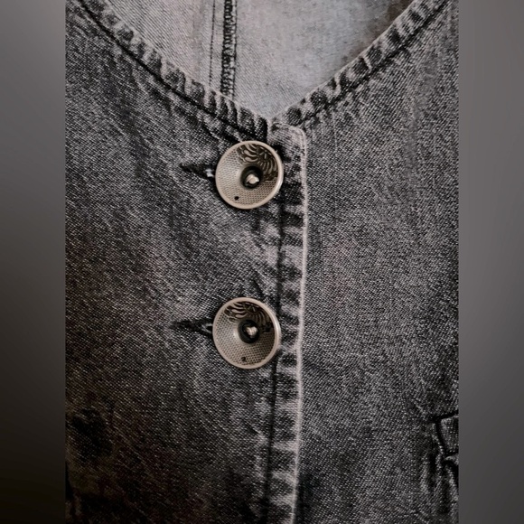 Promod Dark blue grey Denim Vest with Button Closure - Picture 4 of 7